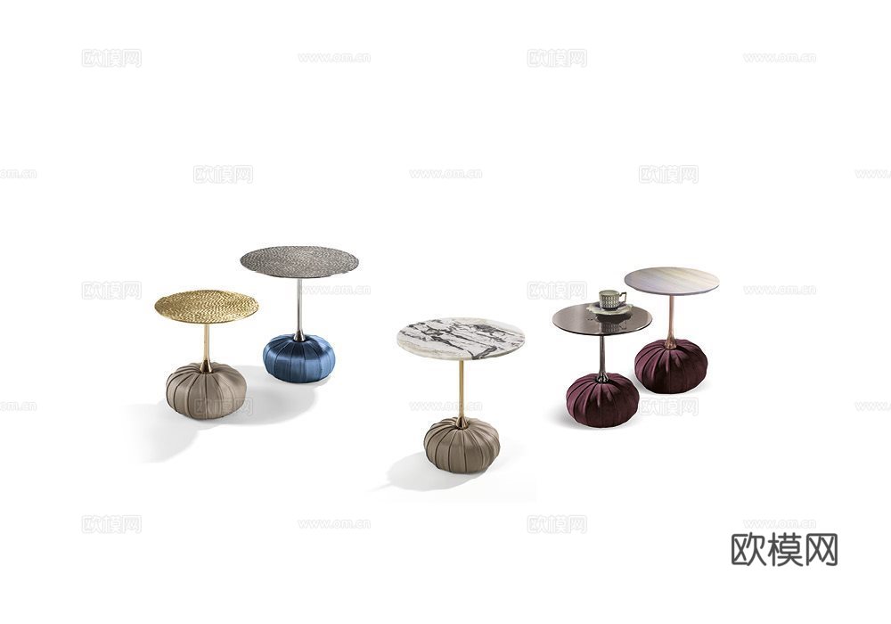 LONGHI 轻奢边几3d模型下载（渲染图1）