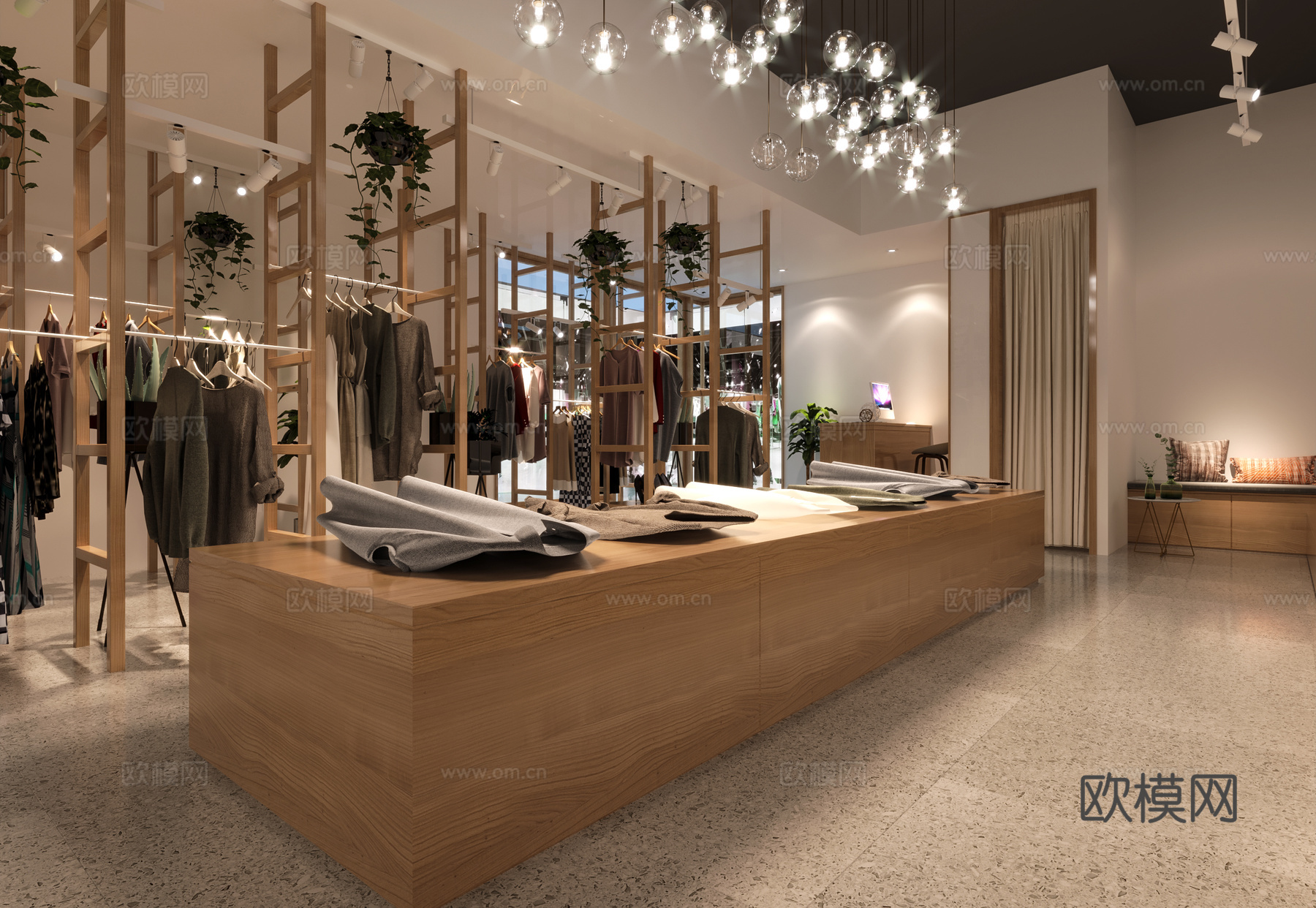 其它服装店 衣架衣服3d模型