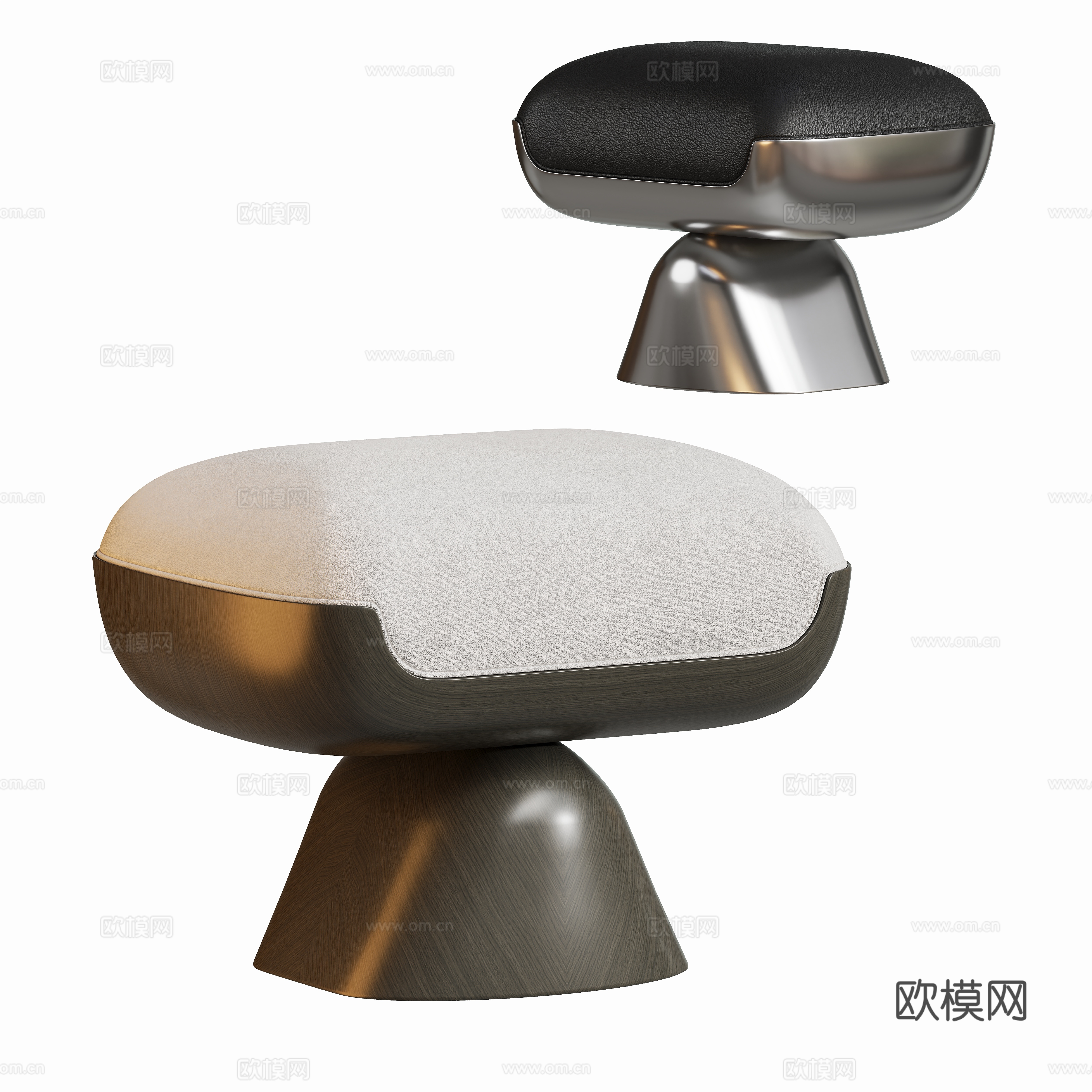 现代换鞋凳子3d模型