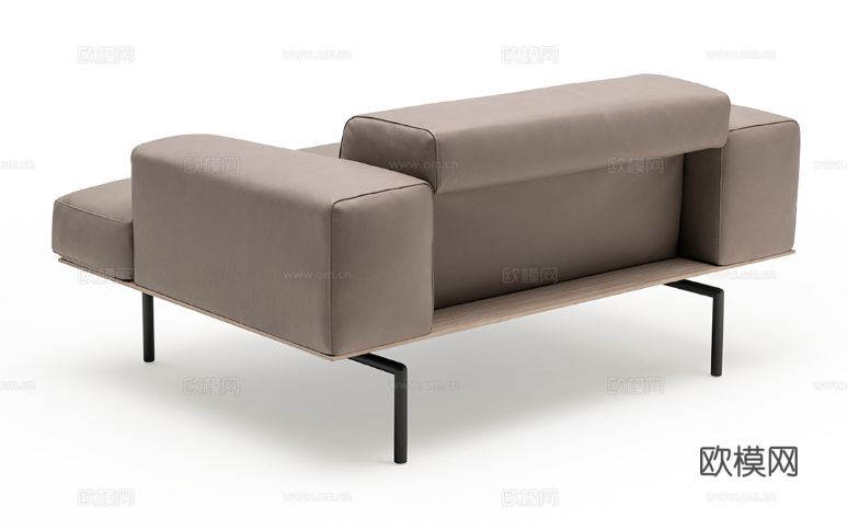 LIVING DIVANI 单人沙发3d模型下载（渲染图3）