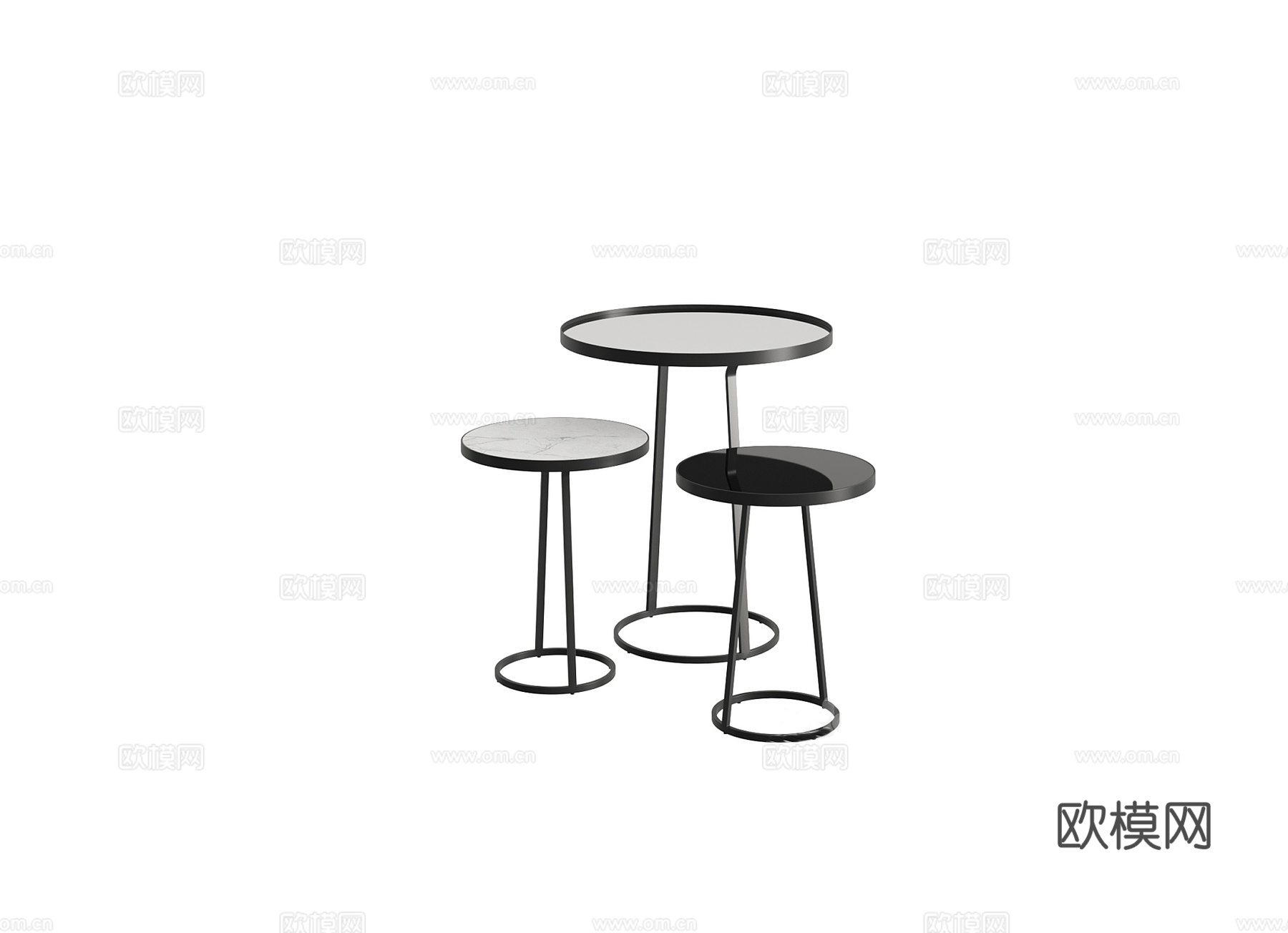 ligne roset 边几角几3d模型下载（渲染图1）