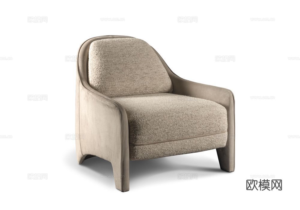 LONGHI 意式单人沙发3d模型下载（渲染图1）