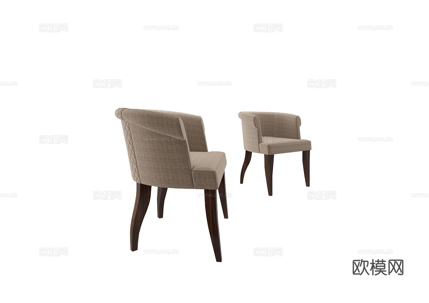 MALERBA 意式餐椅3d模型下载（渲染图1）