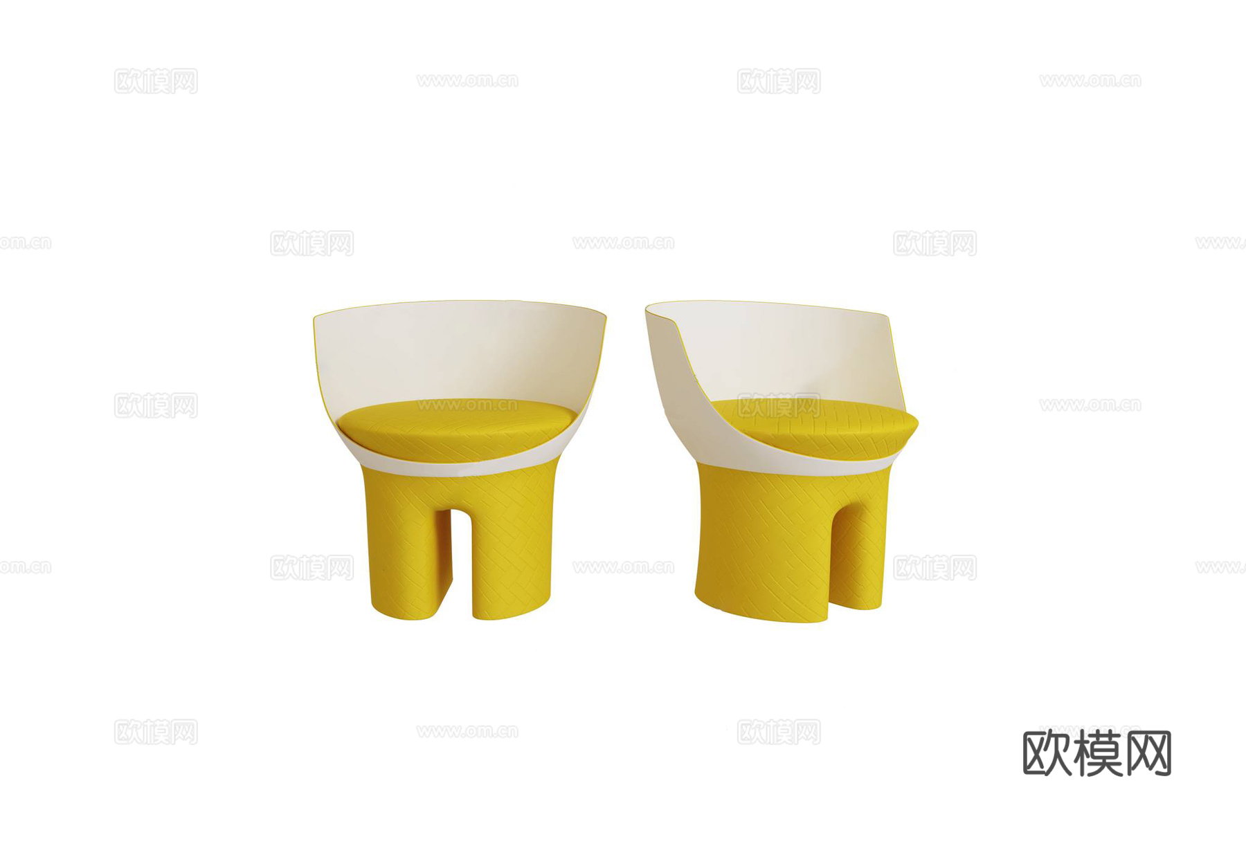 LV多巴胺餐椅3d模型下载（渲染图1）