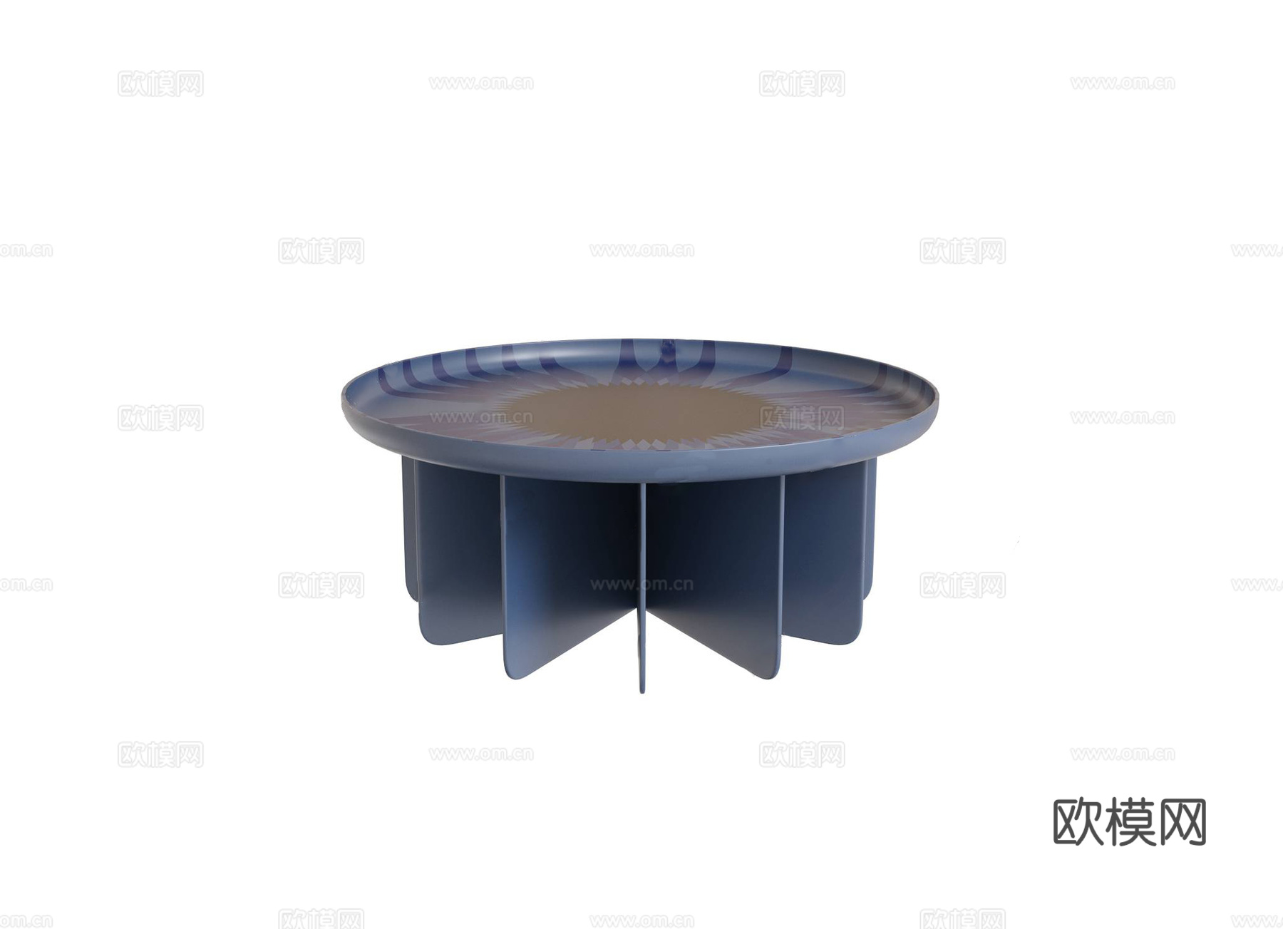 LV圆餐桌3d模型下载（渲染图1）