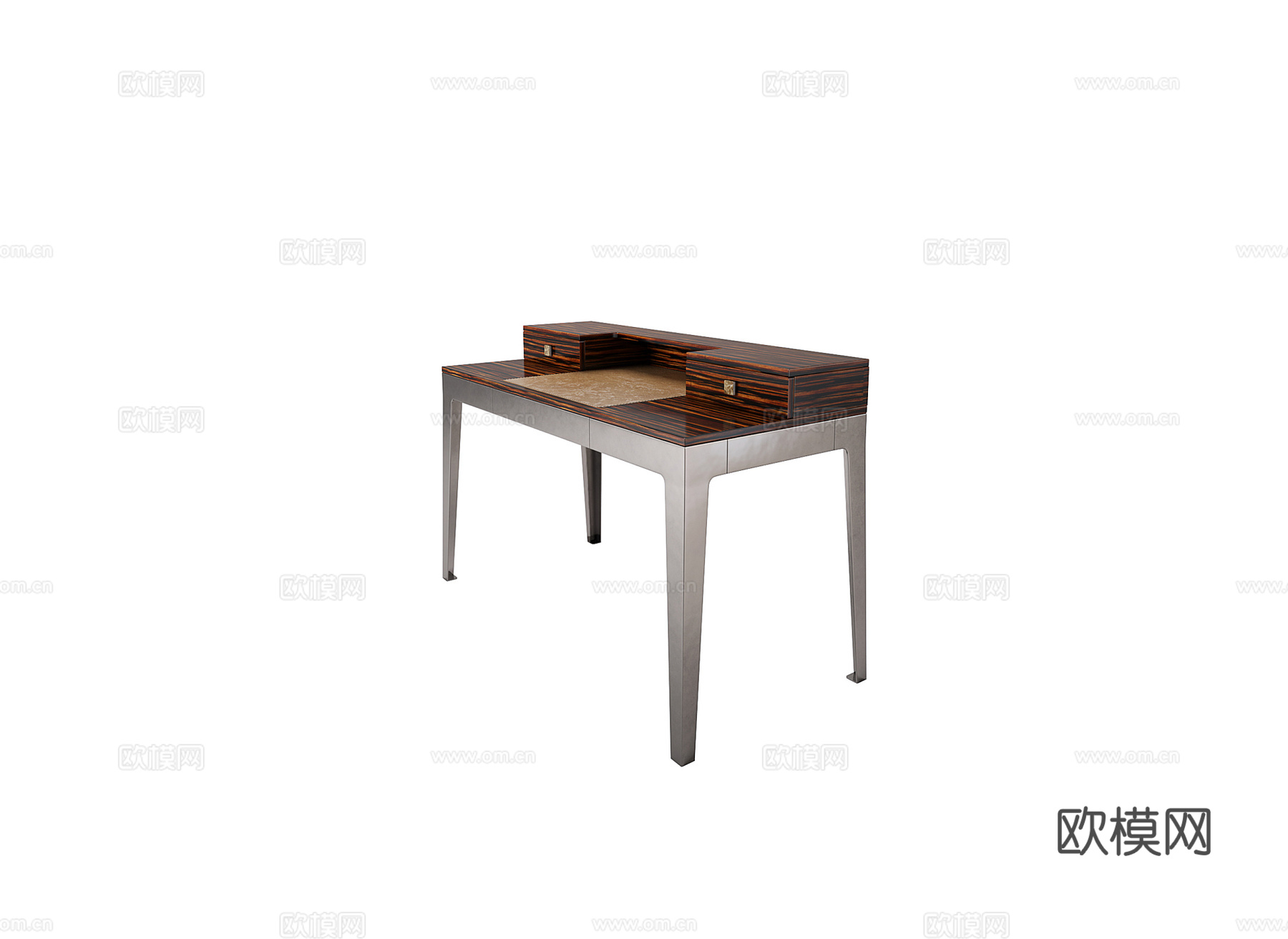 LONGHI 中古风书桌3d模型下载（渲染图2）