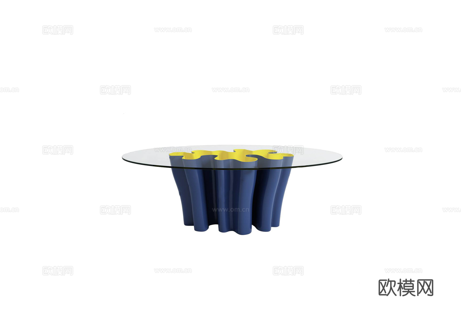 LV圆餐桌3d模型下载（渲染图1）