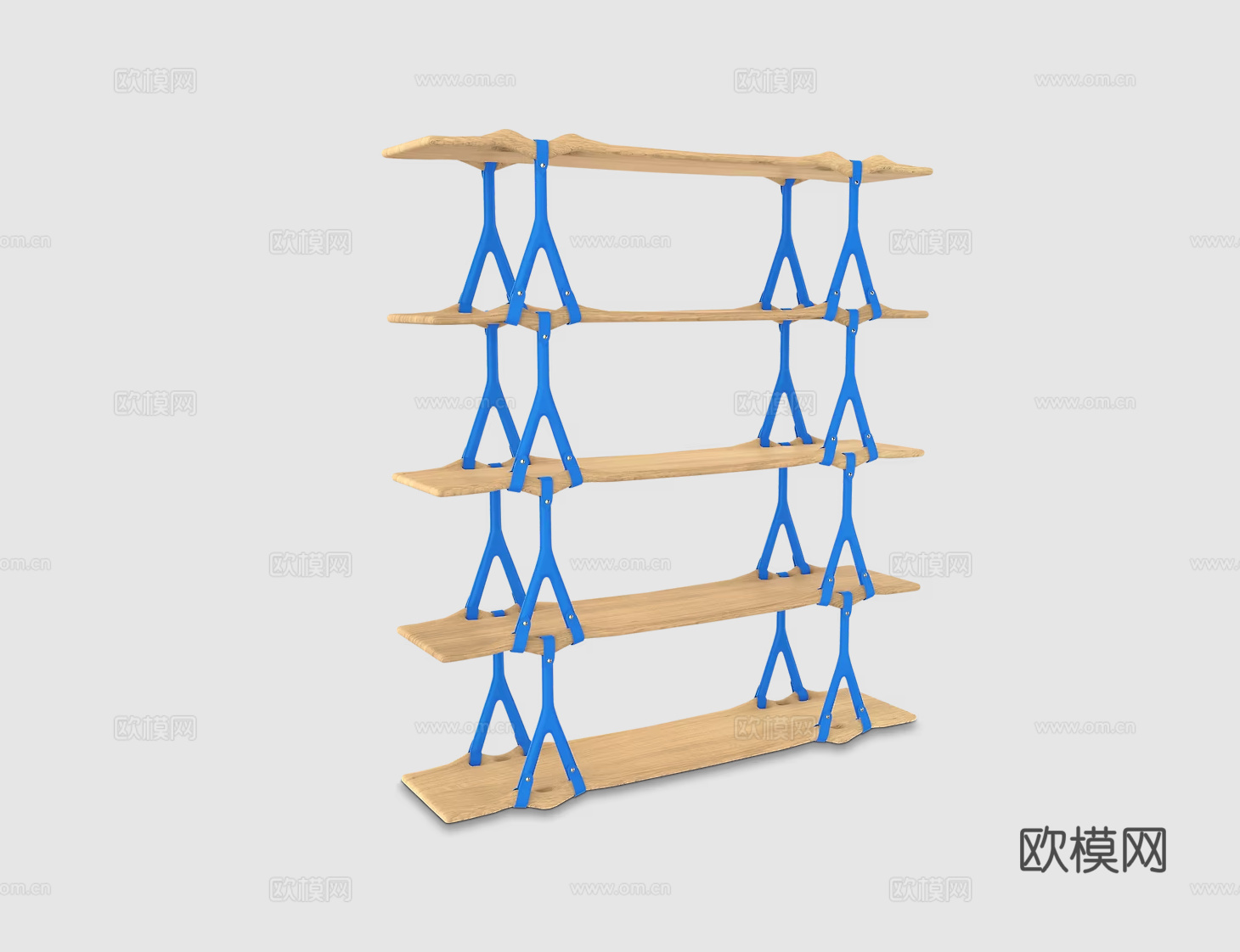 LV原木风书架3d模型下载（渲染图1）