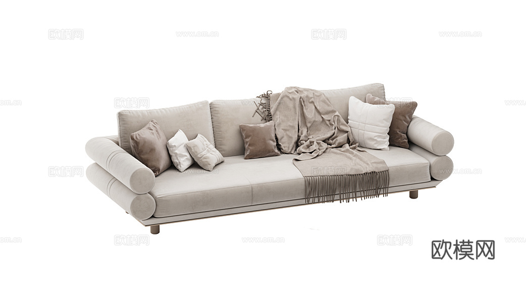 LONGHI 三人沙发3d模型下载（渲染图3）
