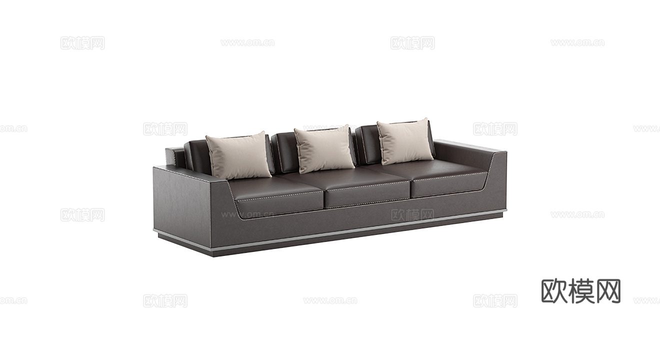 LONGHI 三人沙发3d模型下载（渲染图4）