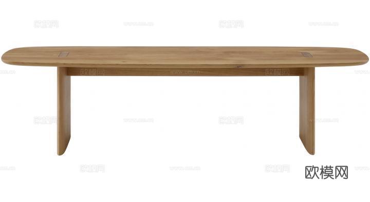 ligne roset 原木风边几3d模型下载（渲染图2）