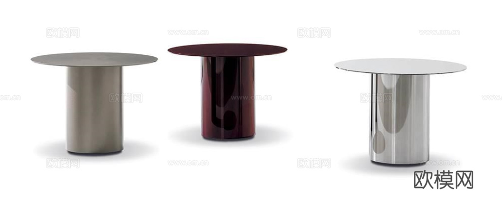 Minotti 意式圆几 边几3d模型下载（渲染图2）