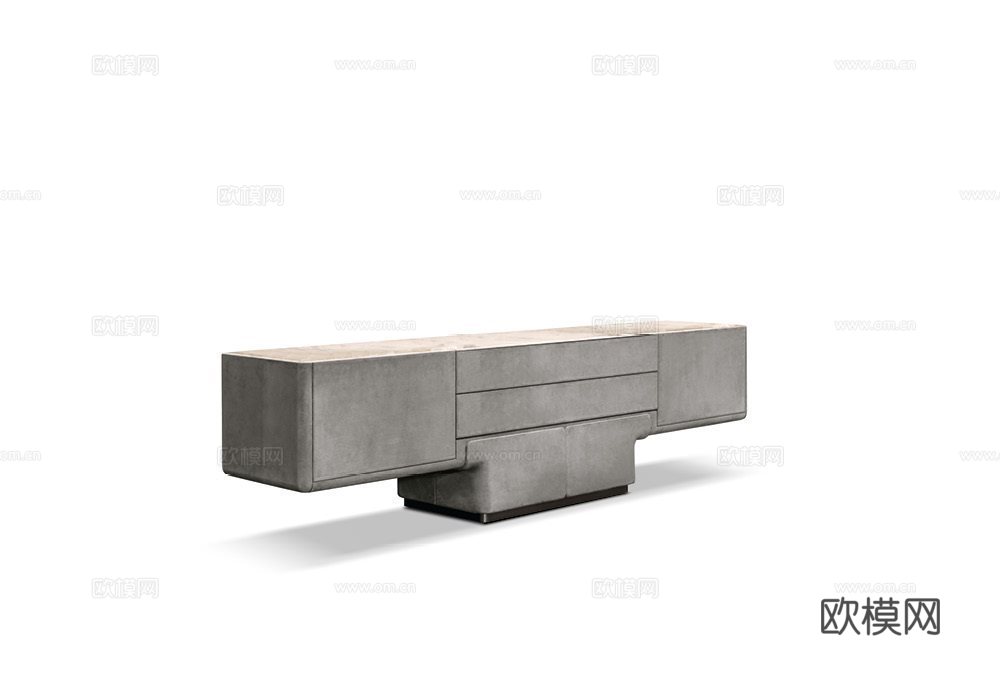 LONGHI 电视柜3d模型下载（渲染图1）