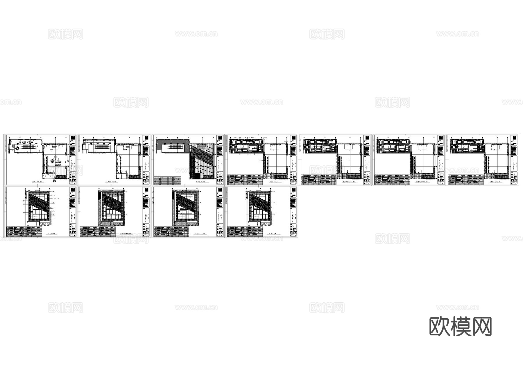 眉山万达影城大堂施工图cad施工图
