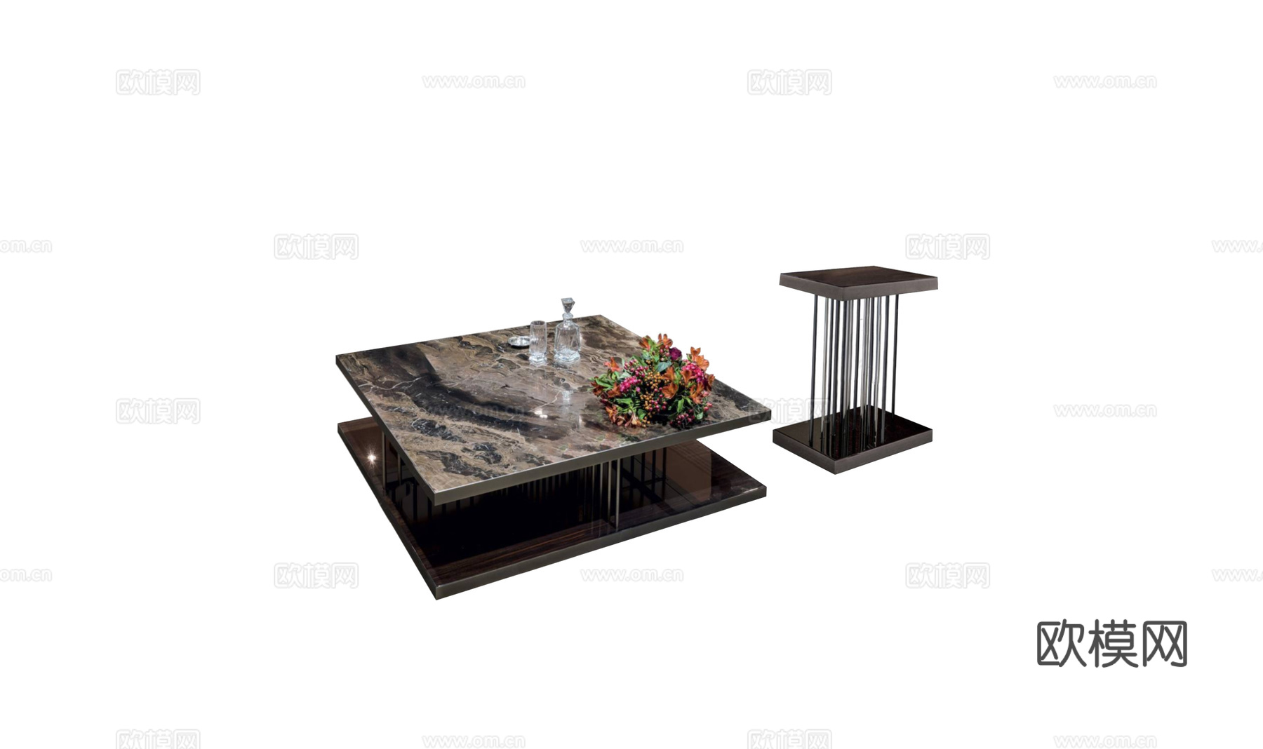 LONGHI 意式茶几3d模型下载（渲染图1）