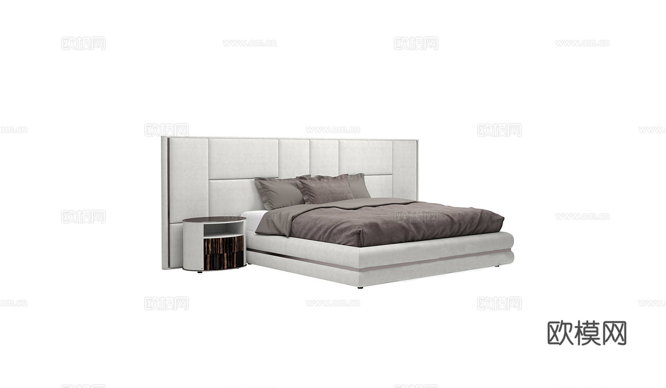 LONGHI 意式双人床3d模型下载（渲染图4）