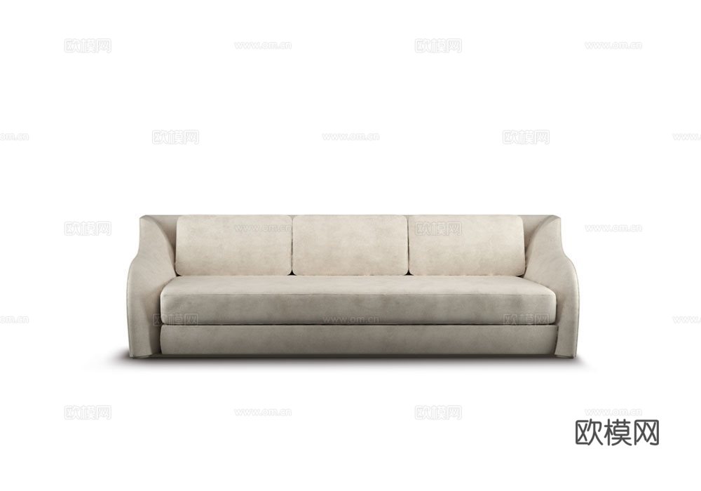 LONGHI 意式三人沙发3d模型下载（渲染图2）