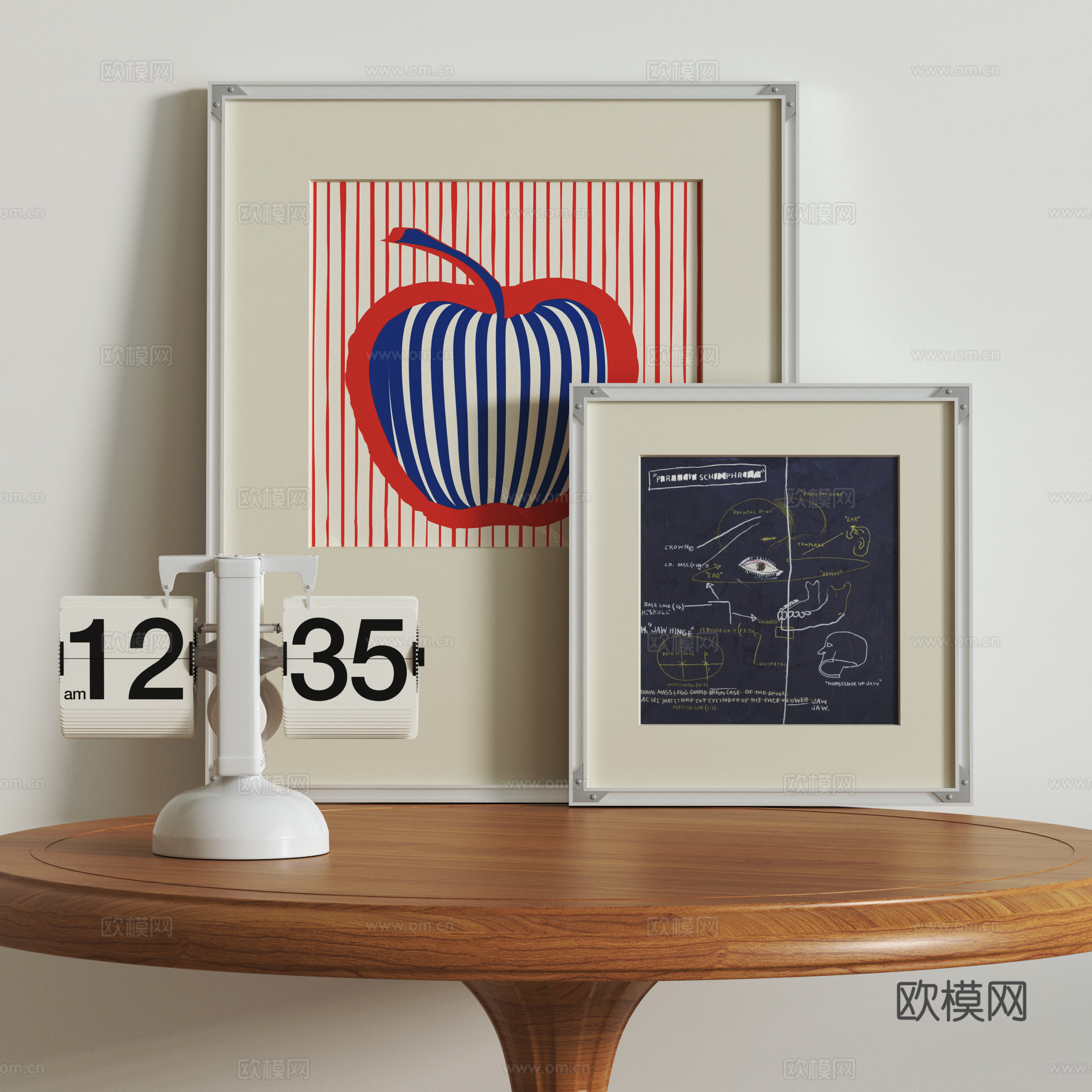 现代饰品装饰画组合su模型