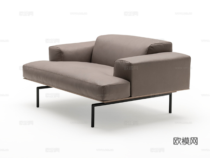 LIVING DIVANI 单人沙发3d模型下载（渲染图4）