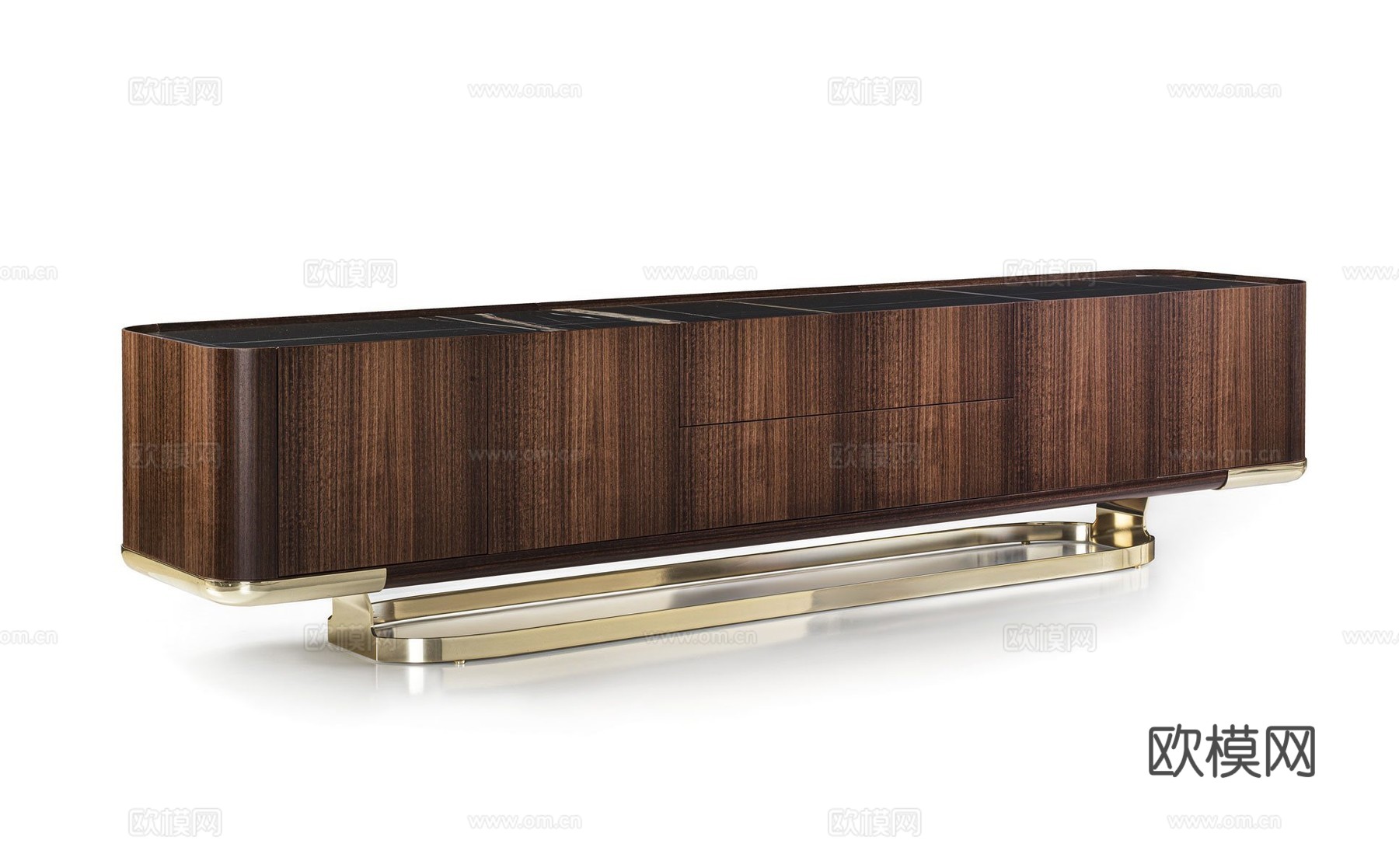 LONGHI 轻奢电视柜3d模型下载（渲染图3）