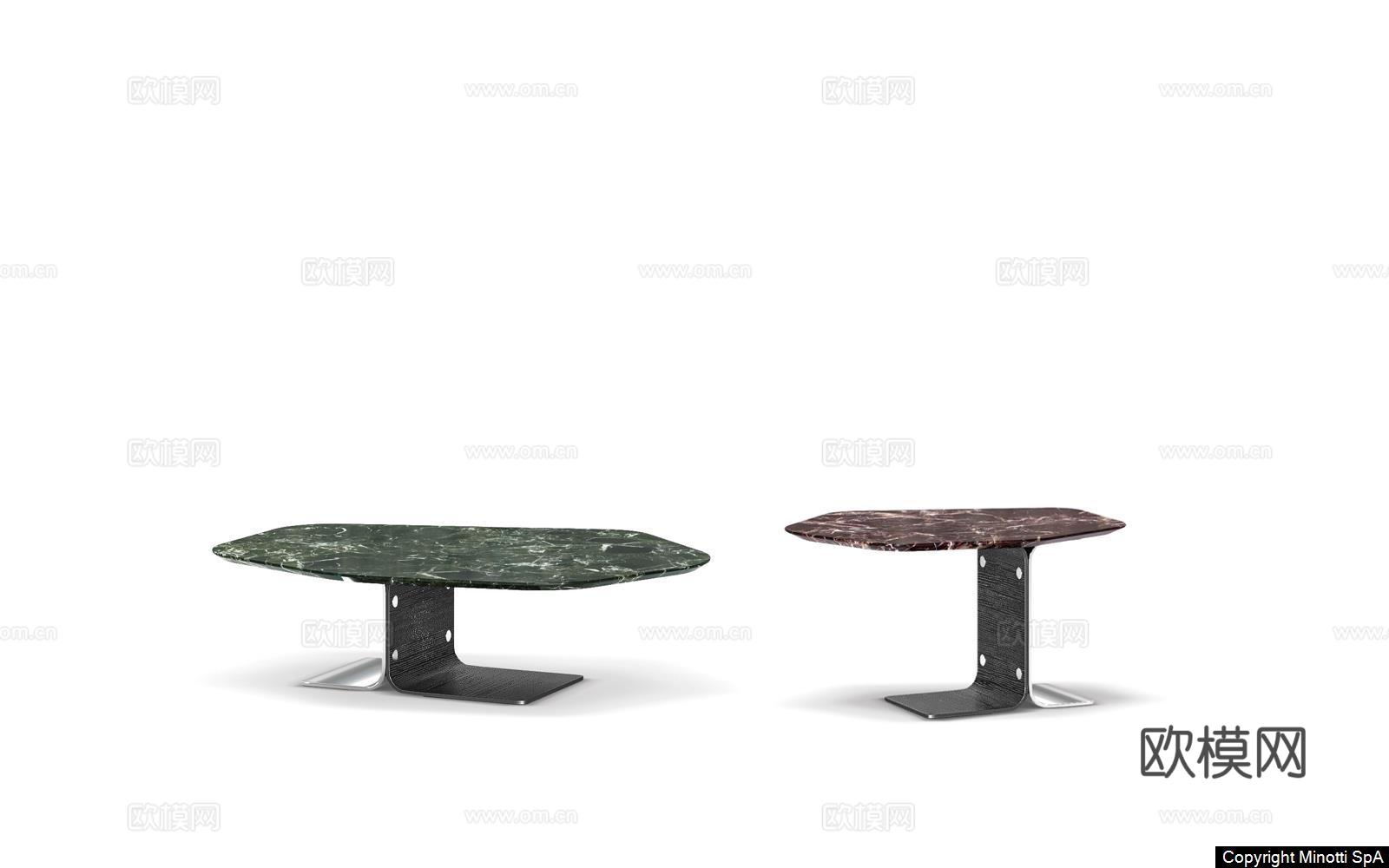 Minotti 意式边几3d模型下载（渲染图2）