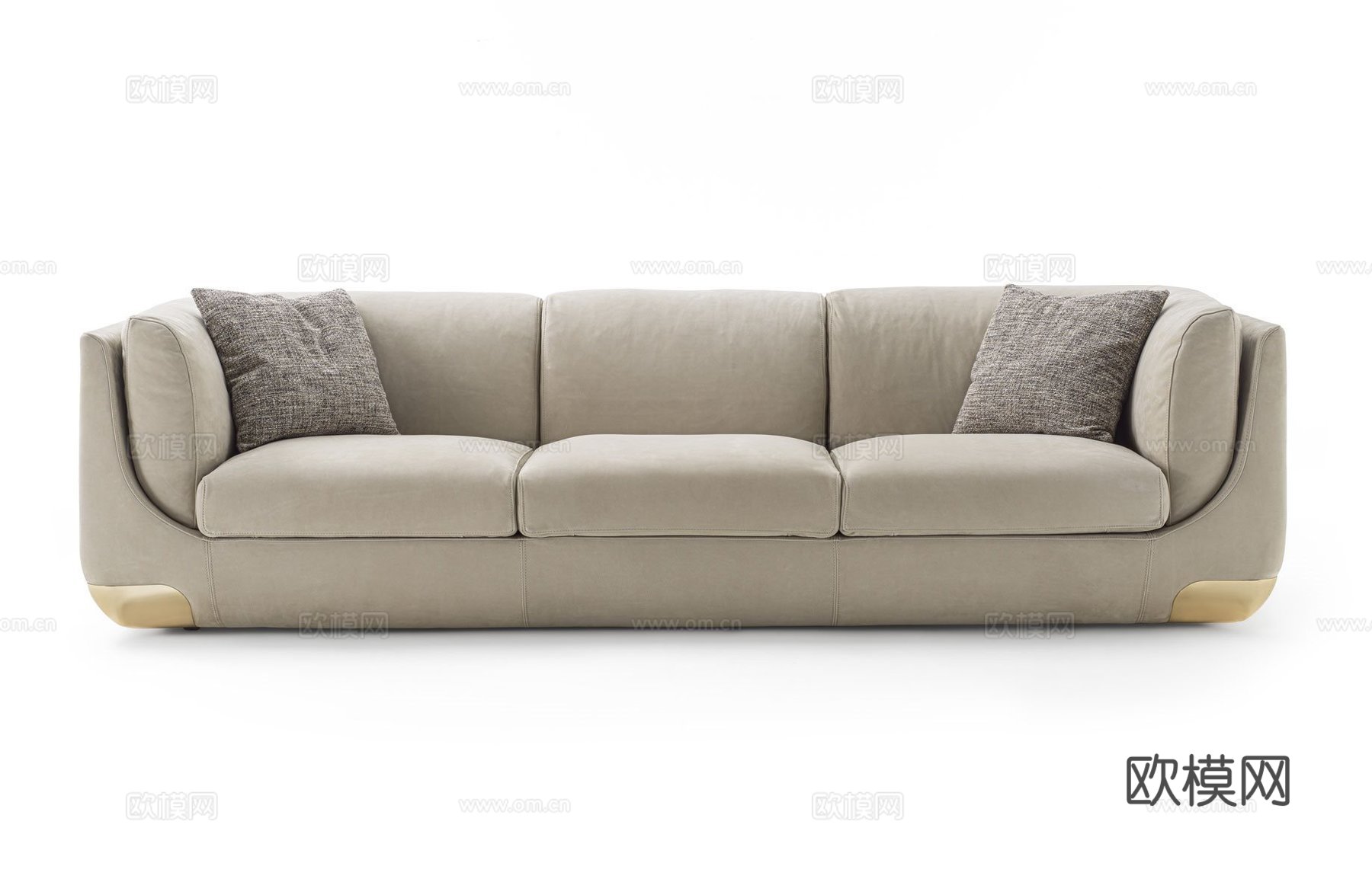 LONGHI 三人沙发3d模型下载（渲染图1）
