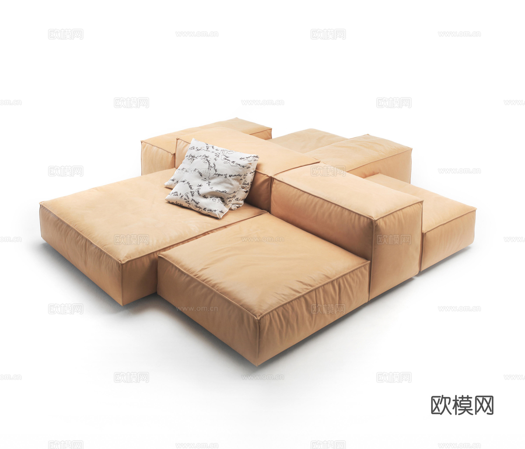 LIVING DIVANI 拼接沙发3d模型下载（渲染图6）