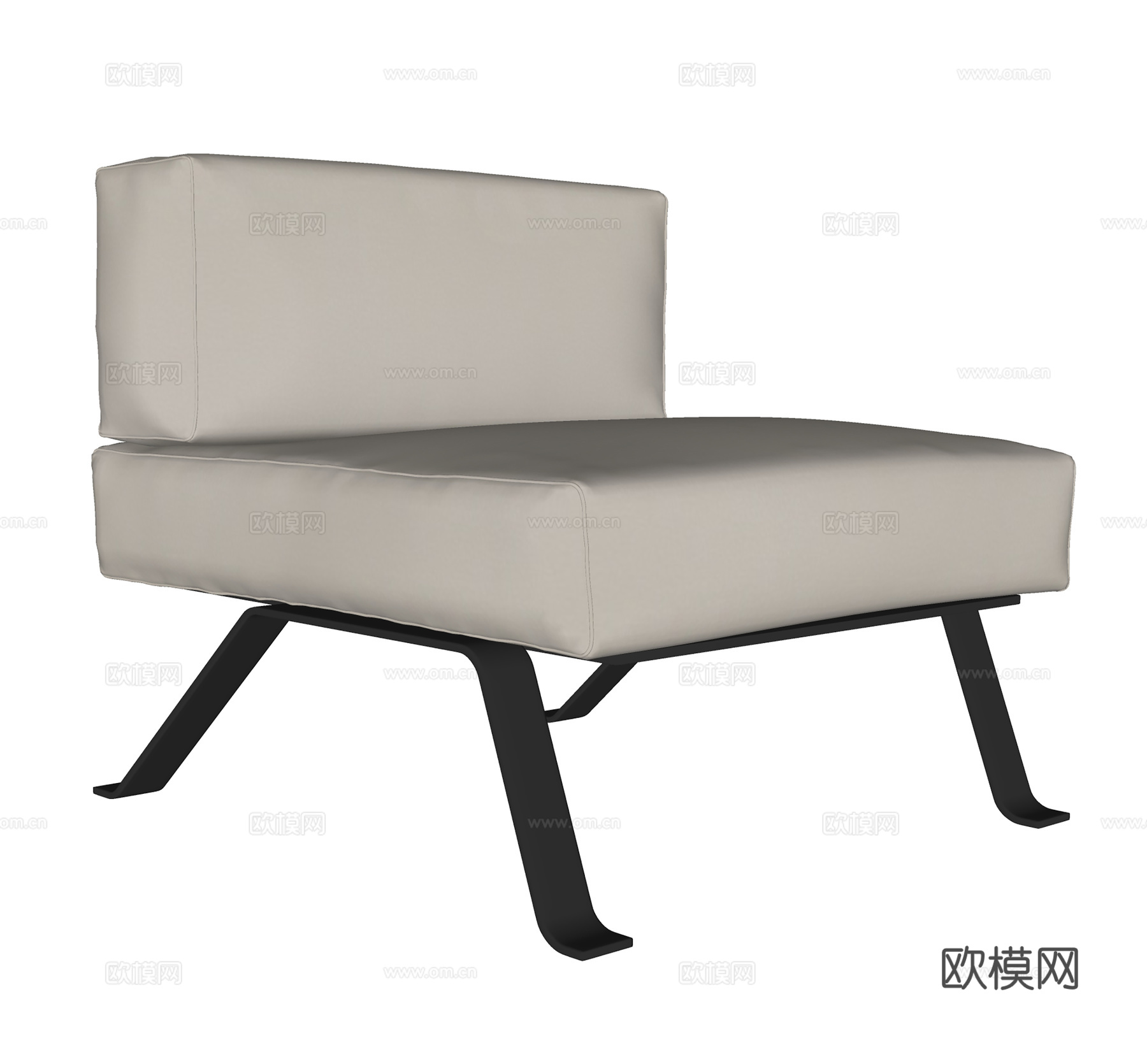现代休闲椅 皮椅单椅  餐椅su模型