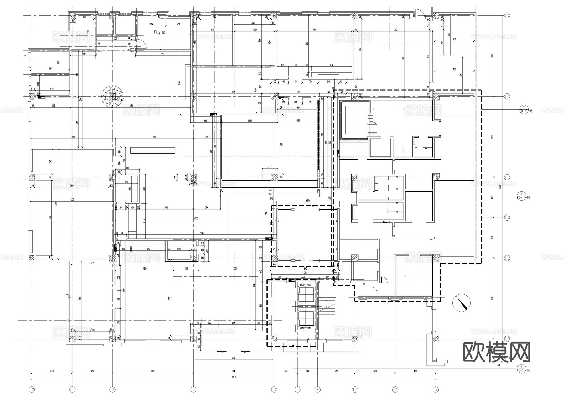 健身房台球休闲中心施工图cad施工图