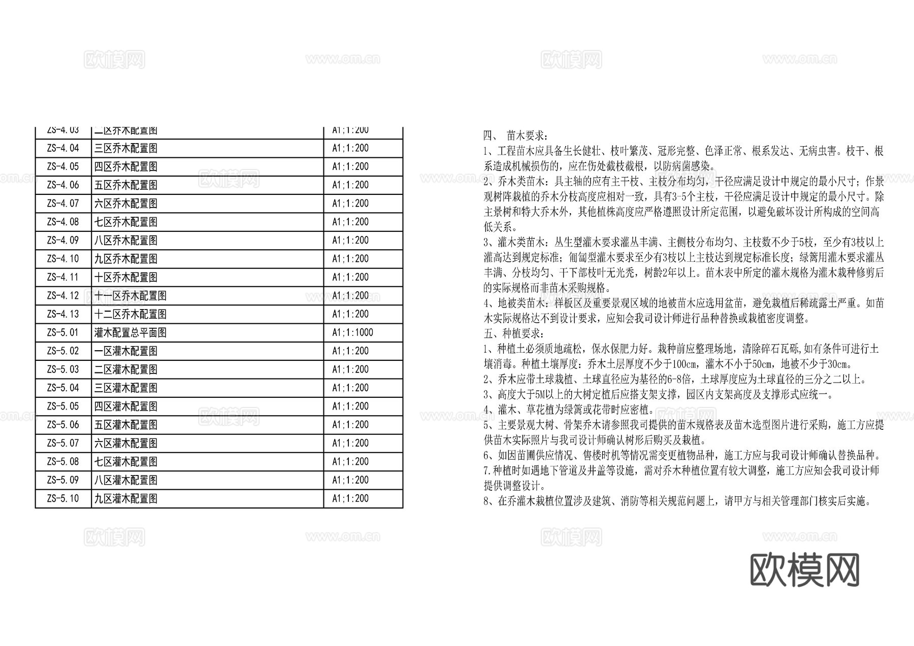 植物施工工艺图库cad施工图