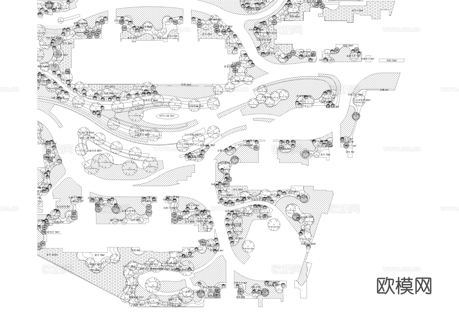 济南龙湖植物CAD施工图cad施工图