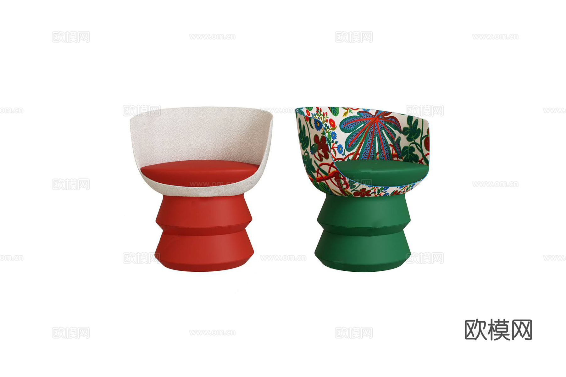 LV多巴胺餐椅3d模型下载（渲染图1）