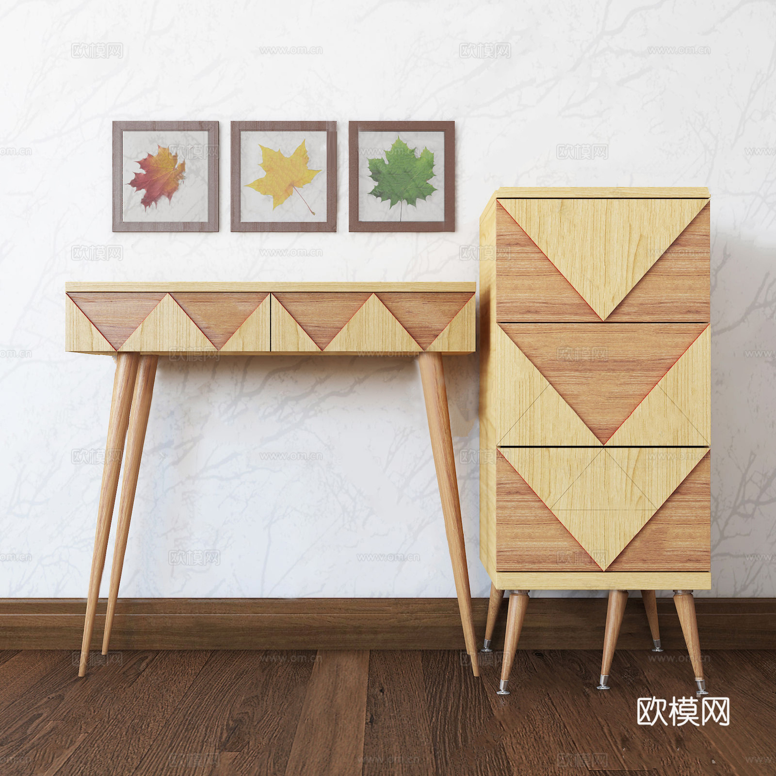 现代边柜3d模型下载