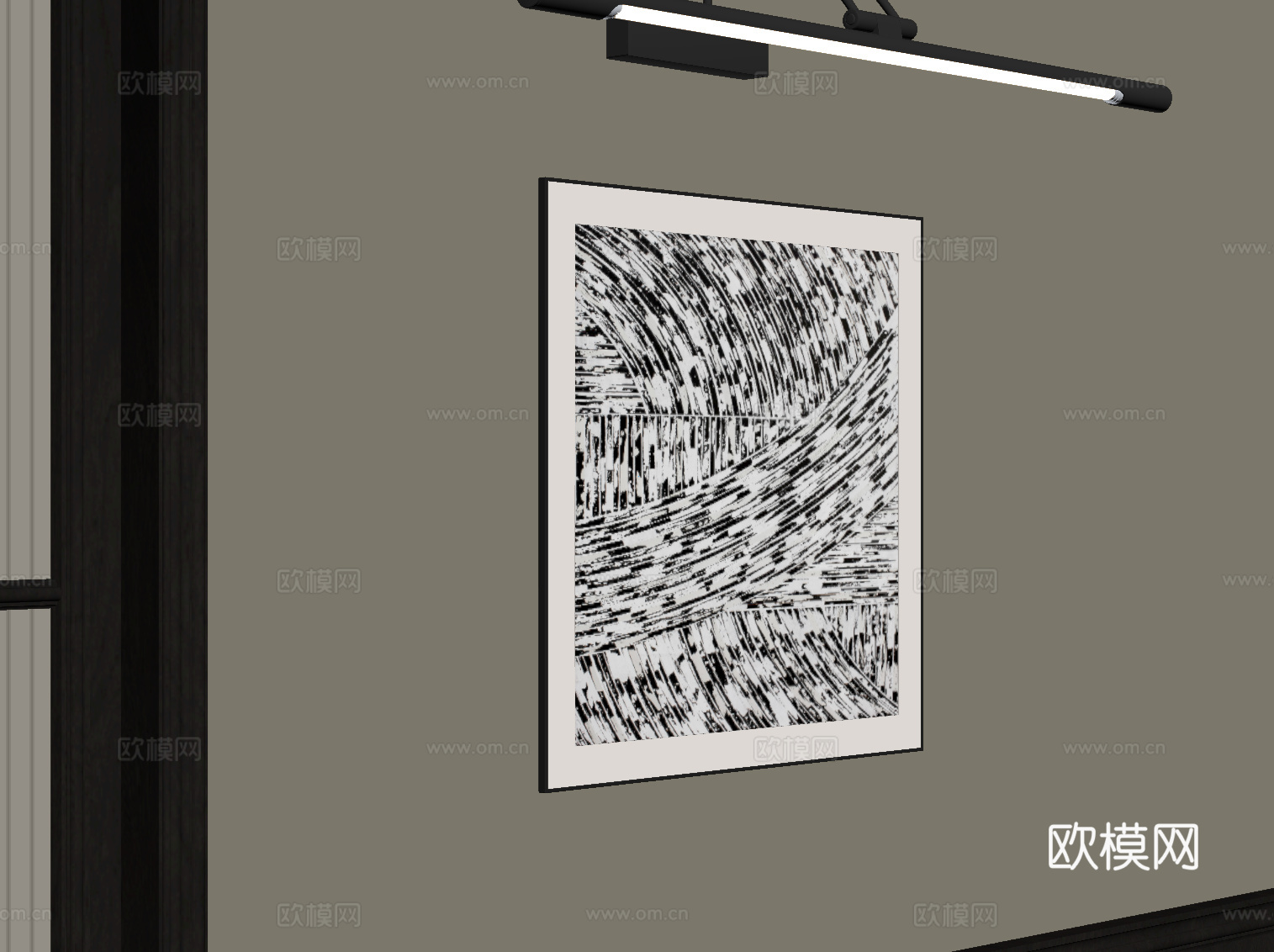 现代挂画 装饰画su模型