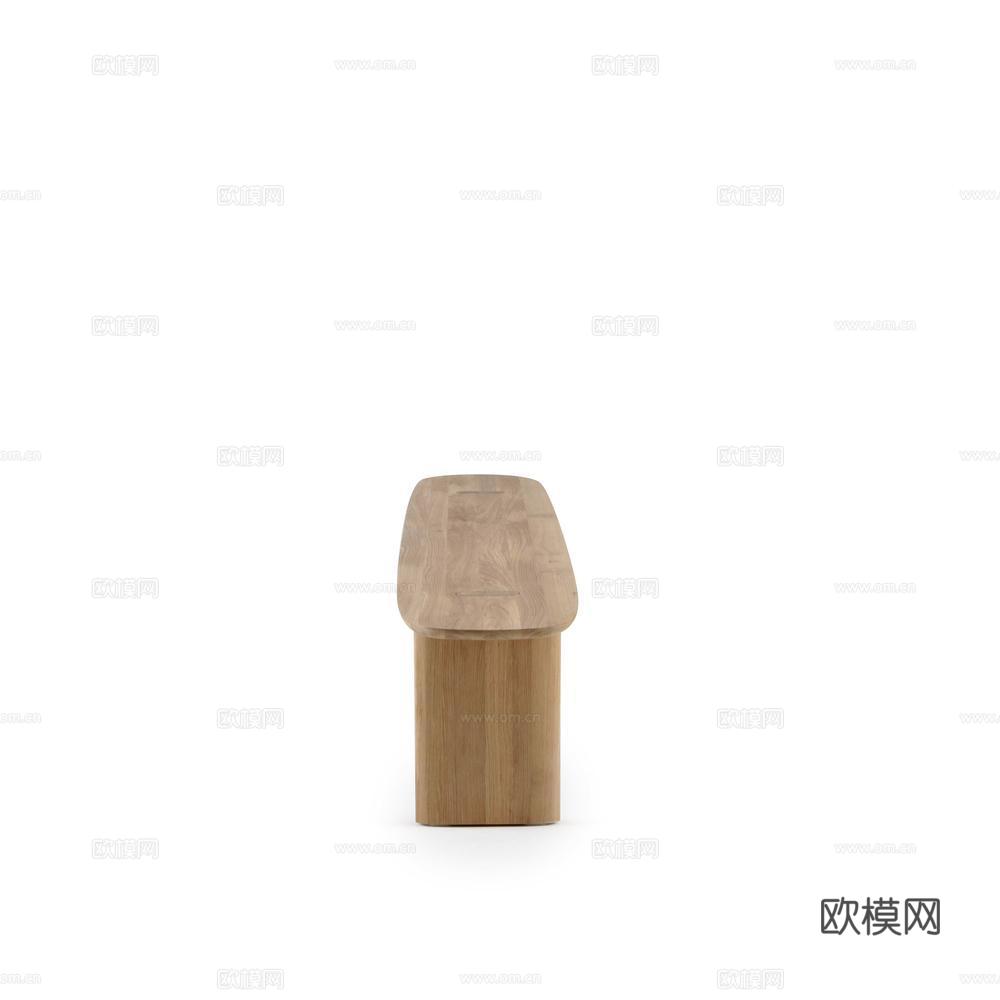 ligne roset 原木风边几3d模型下载（渲染图5）