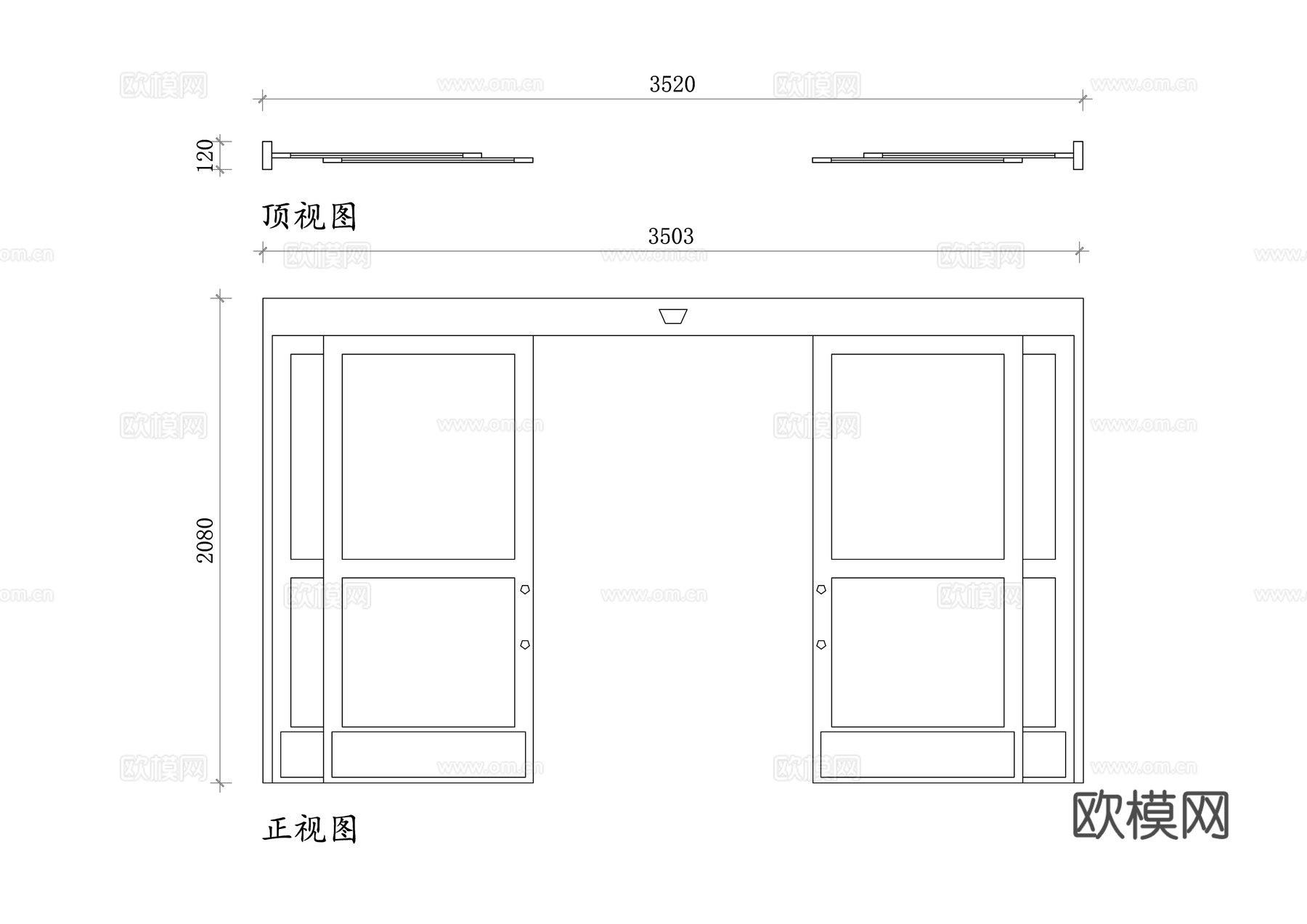 铝合金平移门 平移门平面图 铝合金门设计图 门窗滑动结构图cad施工图