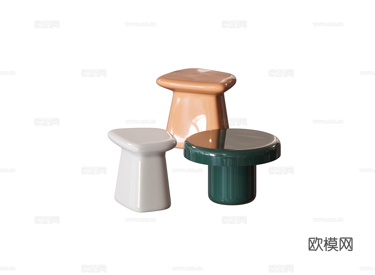 MALERBA 意式边几 角几3d模型下载（渲染图3）