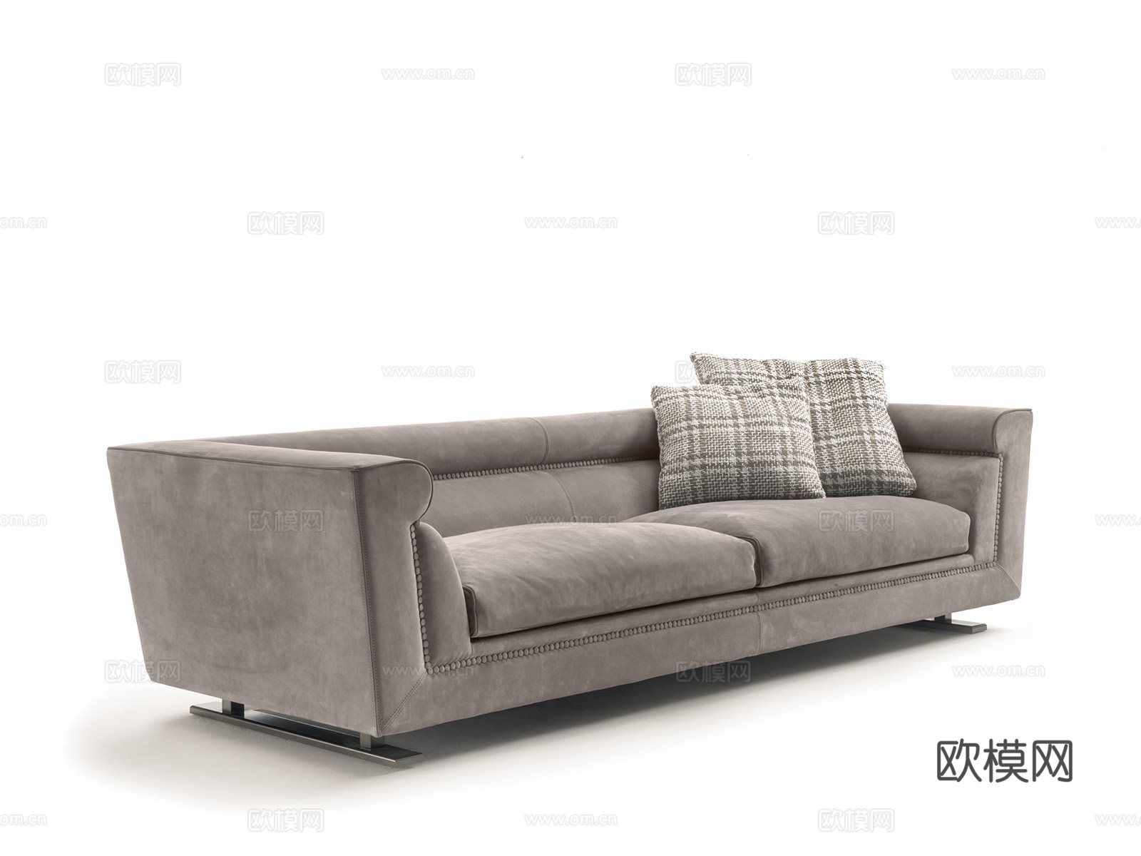 LONGHI 简欧双人沙发3d模型下载（渲染图2）