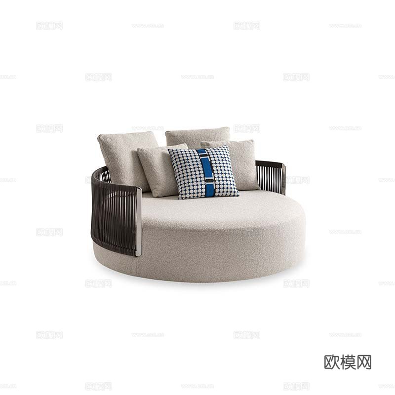 LUXENCE 圆形沙发3d模型下载（渲染图1）