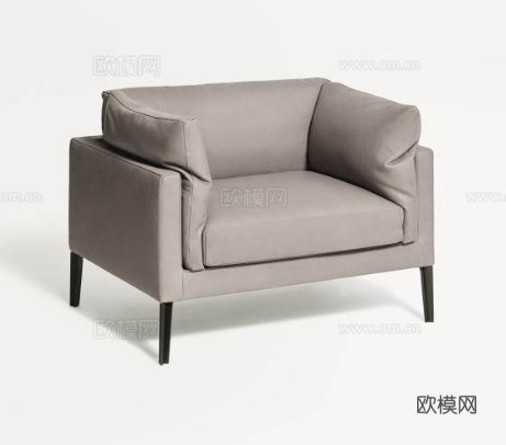 LIVING DIVANI 单人沙发3d模型下载（渲染图2）