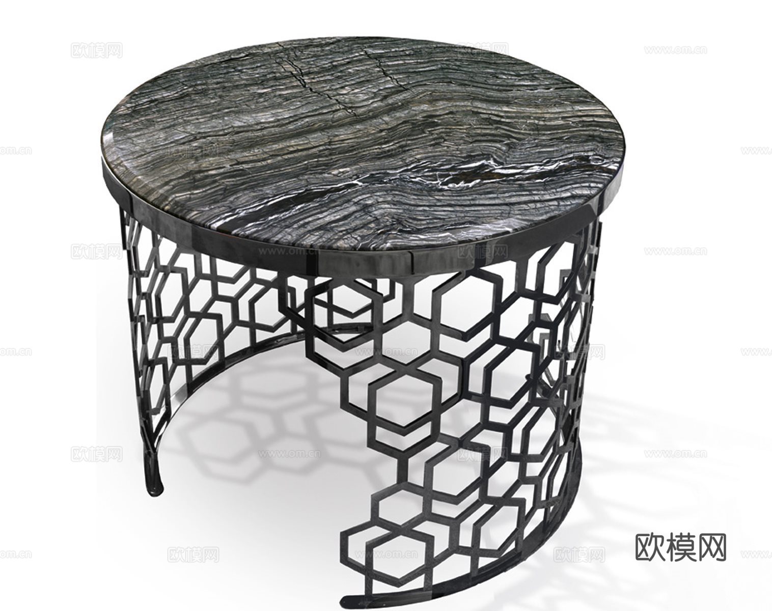 LONGHI 轻奢边几3d模型下载（渲染图3）