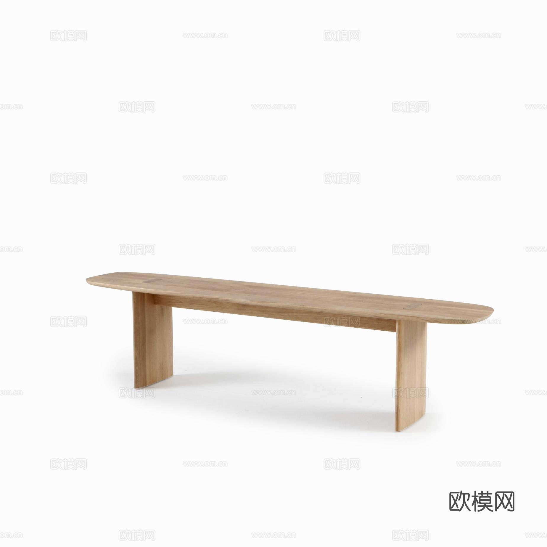 ligne roset 原木风边几3d模型下载（渲染图1）