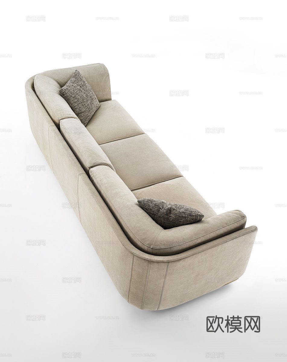 LONGHI 三人沙发3d模型下载（渲染图3）