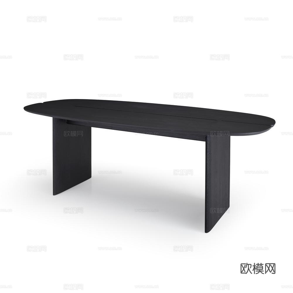 ligne roset 原木餐桌3d模型下载（渲染图1）