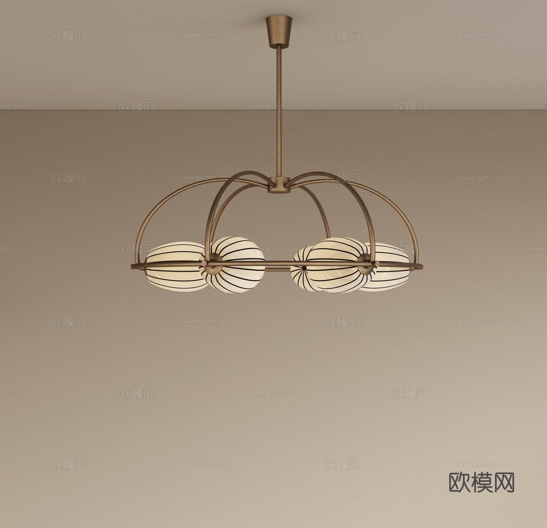 现代餐厅吊灯 复古吊灯 多头吊灯 轻奢吊灯 金属吊灯3d模型