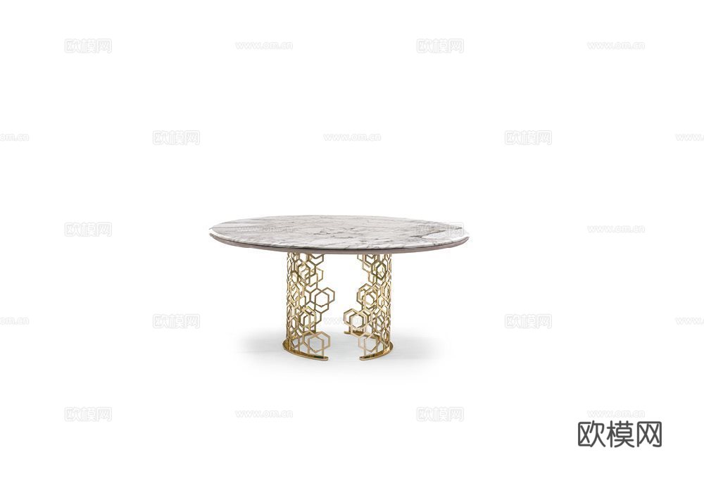 LONGHI 意式圆餐桌3d模型下载