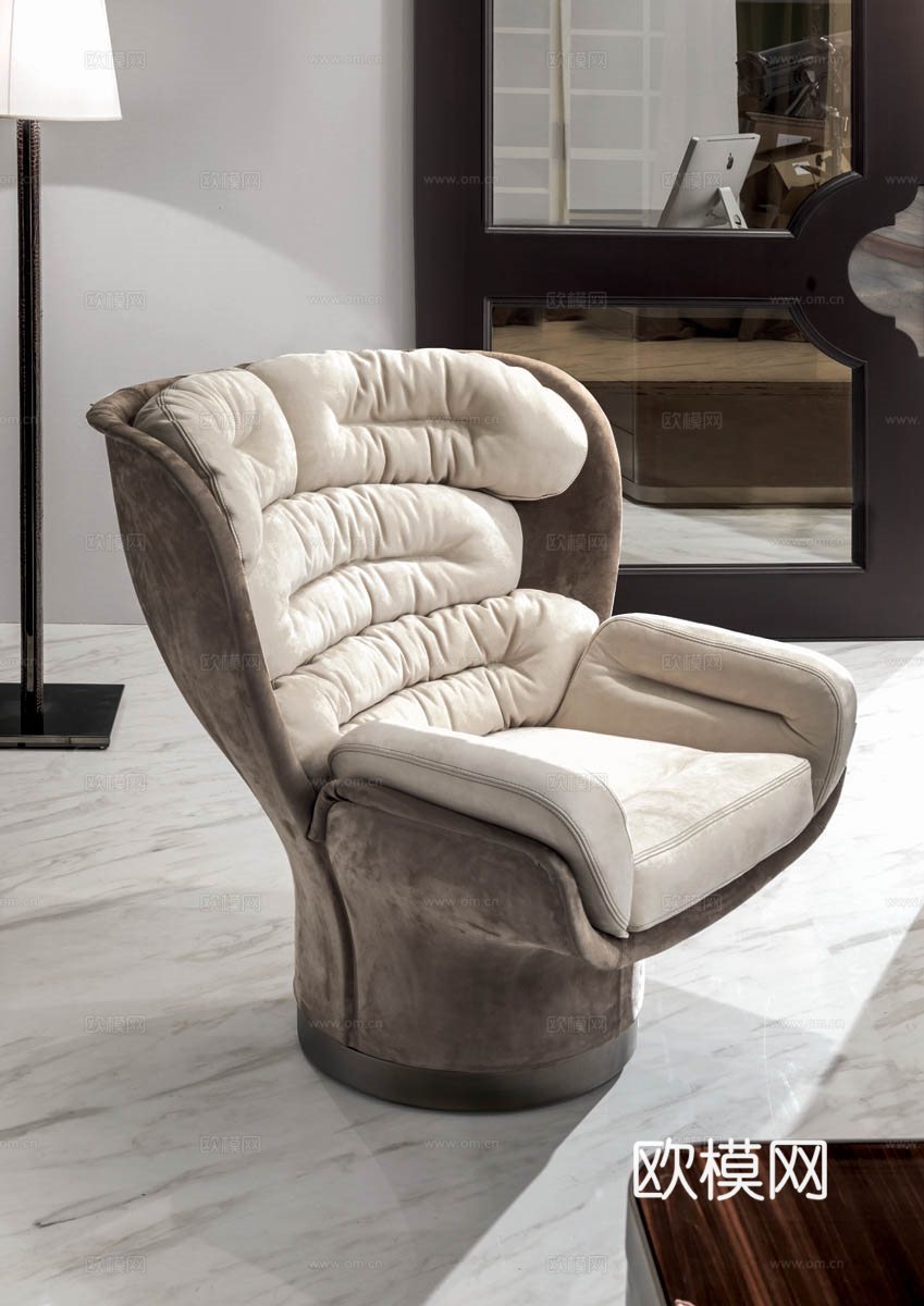 LONGHI 意式休闲椅3d模型下载（渲染图2）