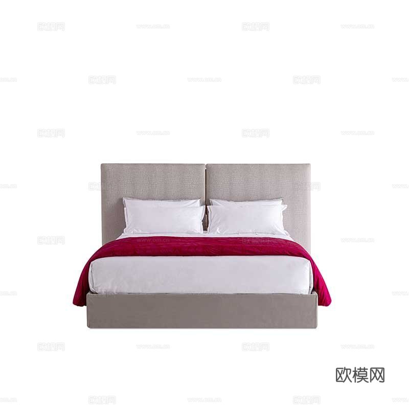 LUXENCE 双人床3d模型下载（渲染图3）