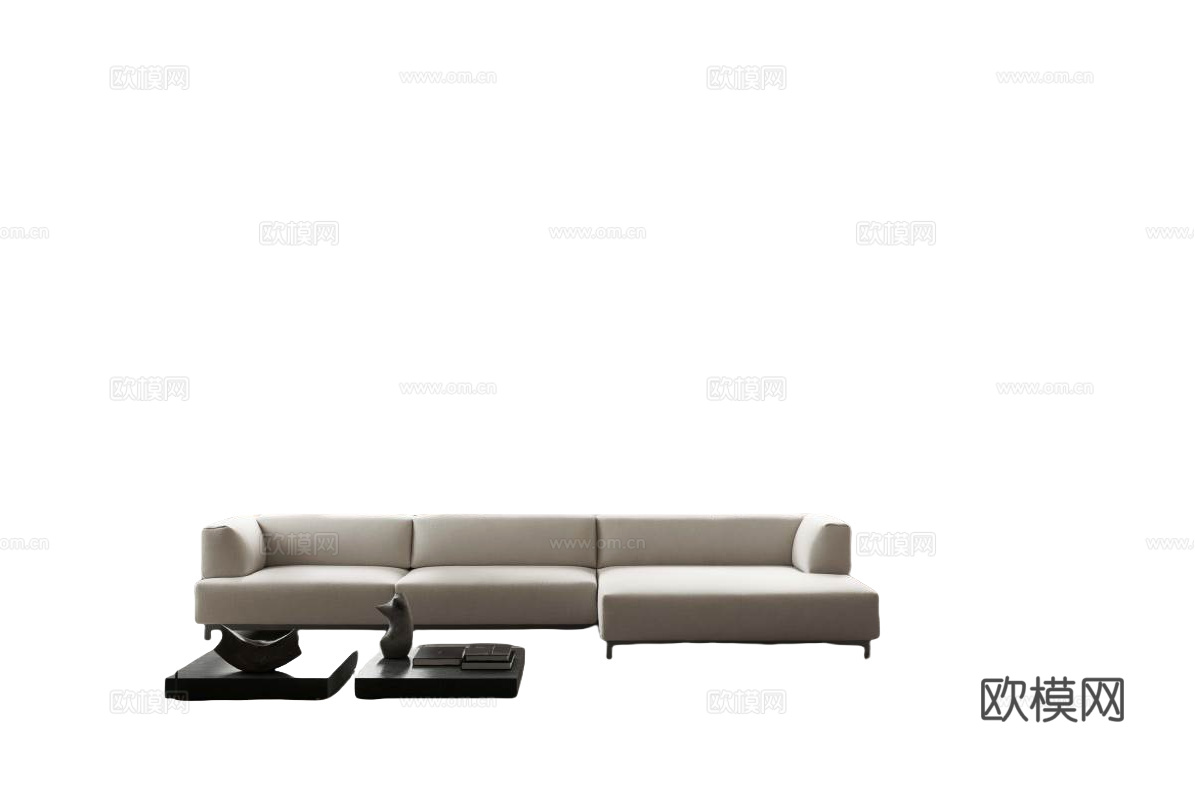 LIVING DIVANI 转角沙发3d模型下载