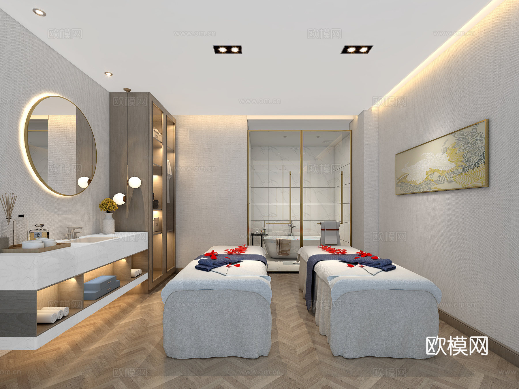 后现代美容院轻奢包间3d模型